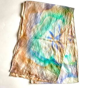 Vintage Jacqulyn Smith Scarf - Tie Dye Flowers Design